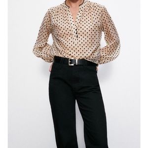 Zara Polka Dot  Blouse